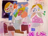 spanish-painting-contemporary-modern.merello.nina-rosa-con-florero-81x100-cm-mix-media-on-canvas-